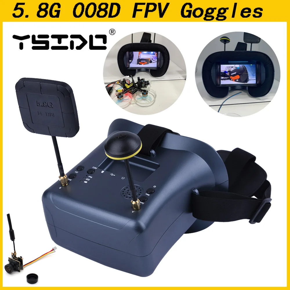 Skyzone Sky04O Pro Fpv Goggles - 008D 5.8G 40CH 4.3인치 800*480 비디오
